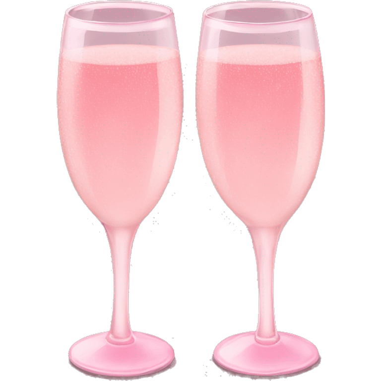 Pink champagne glasses  emoji