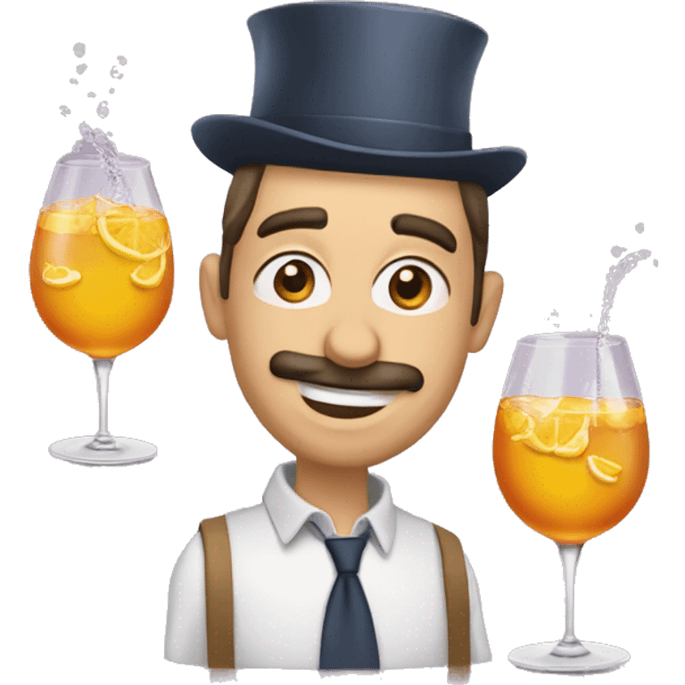 Oui-oui buvant un spritz emoji