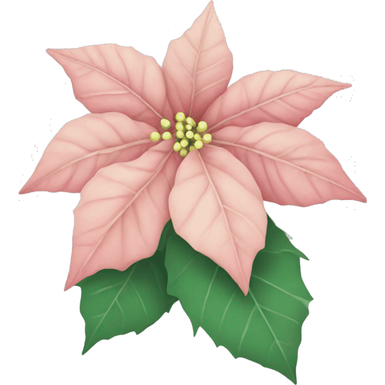 Pastel poinsettia emoji