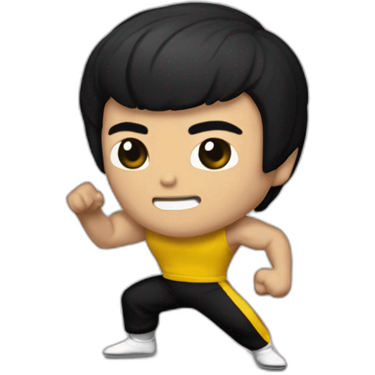 bruce lee half side-kick emoji