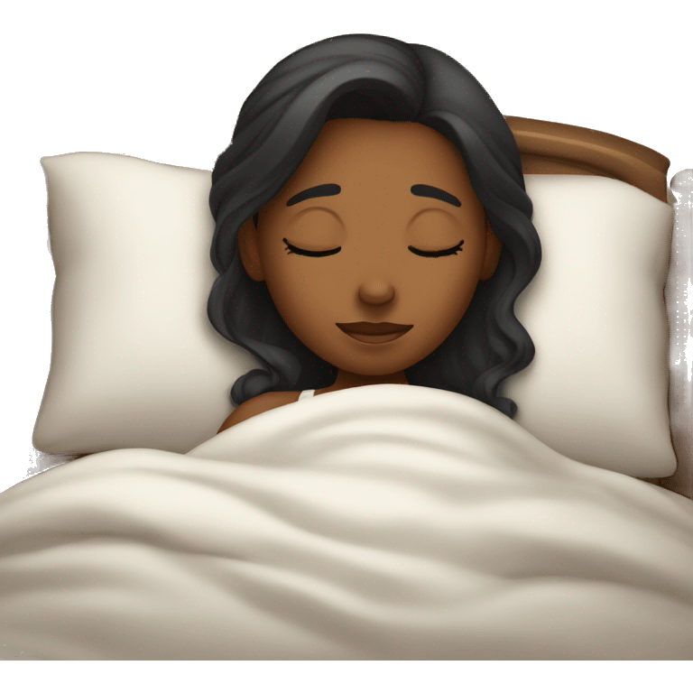 Girl sleeping in her bed emoji