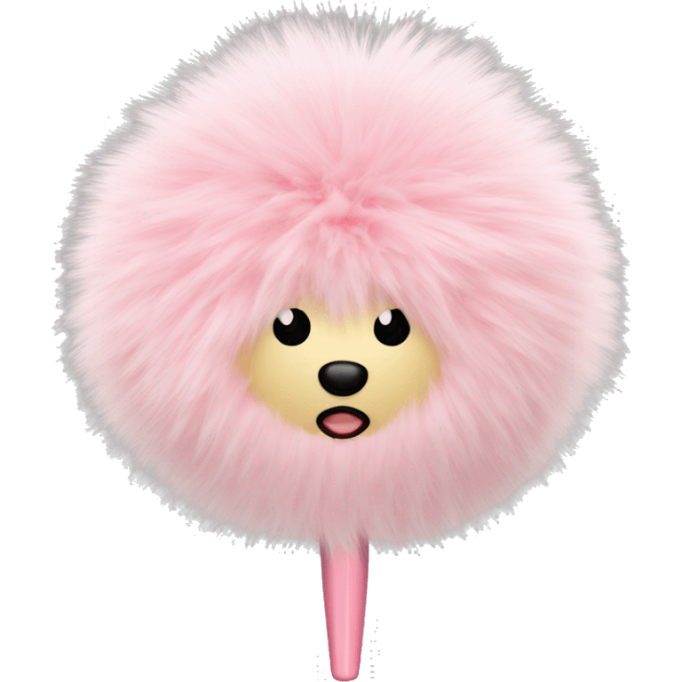 Light Pink fur pom pen emoji