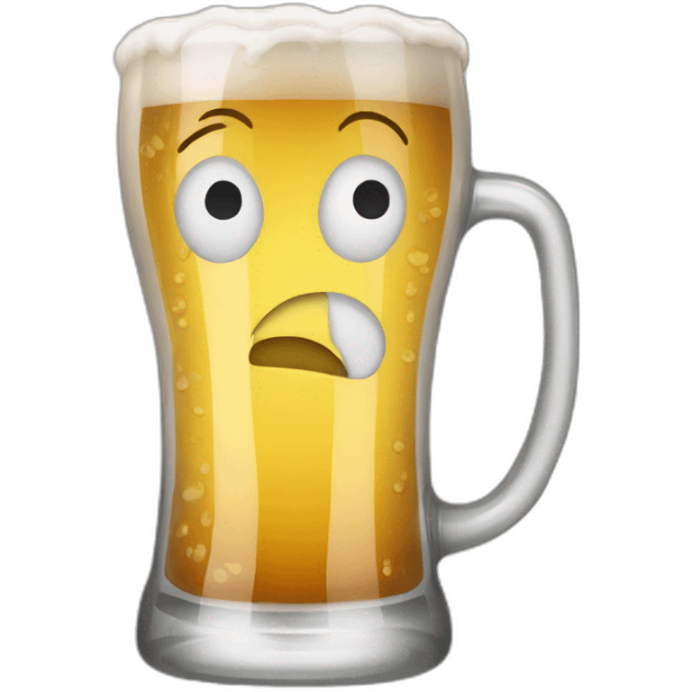 Crazy beer glass emoji