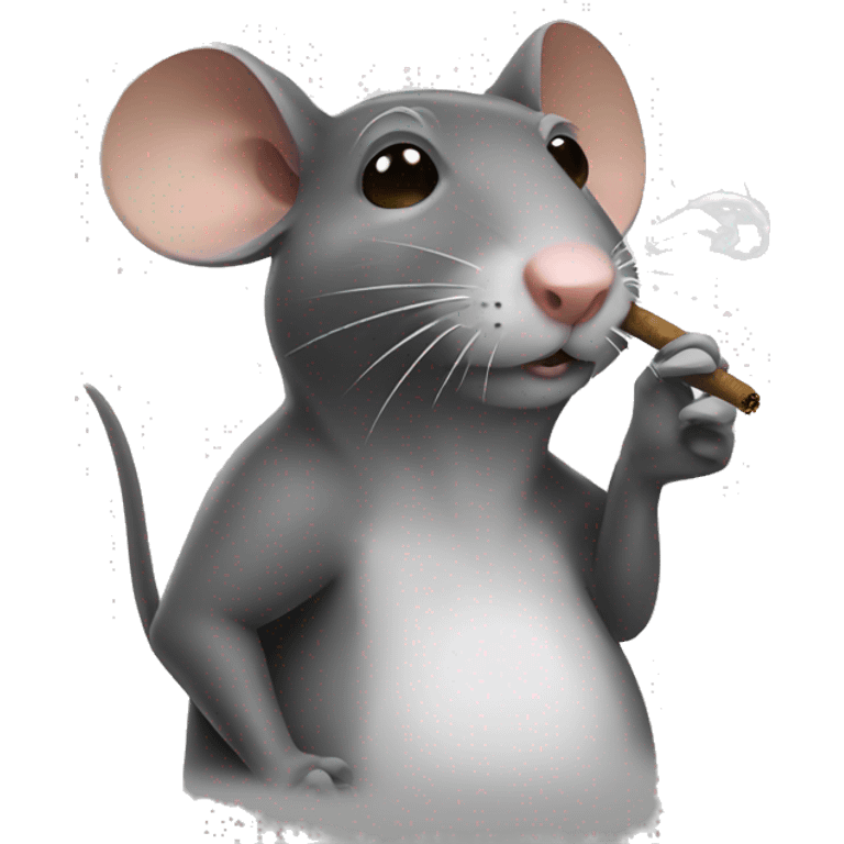 Smoking rat emoji