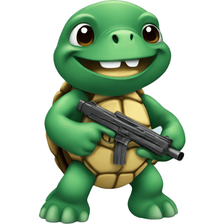 Turtle with gun emoji