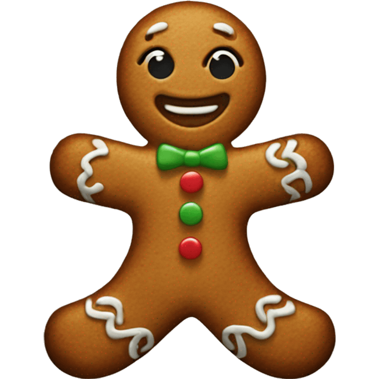 The gingerbread man emoji