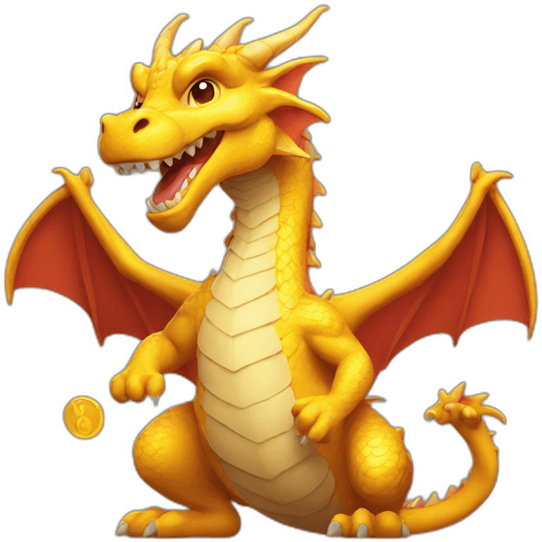 dragon with a winning pose emoji