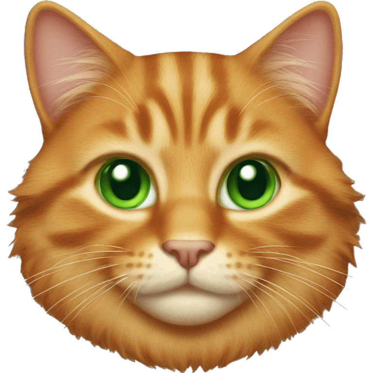 ginger cat with green eyes emoji