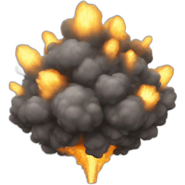 Bomba con explosion atraa emoji