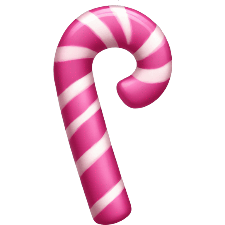 Pink candy cane  emoji