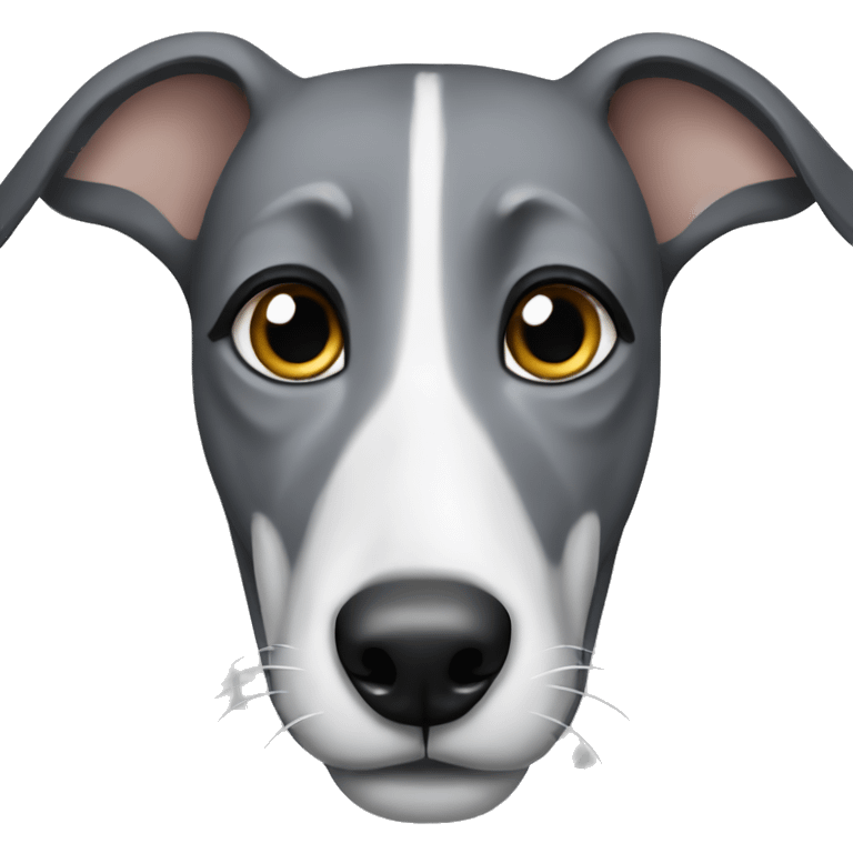  tiger greyhound with grey nose emoji