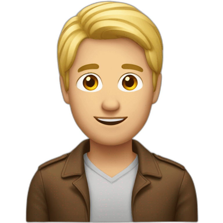 un homme brun avec des mèche blonde emoji