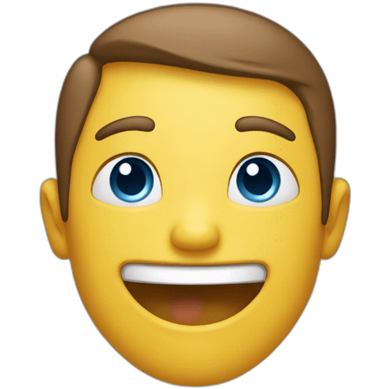 Smile emojie with blue eyes emoji