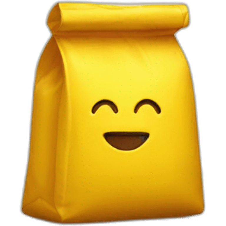 powder chocolate flavor - yellow bag emoji