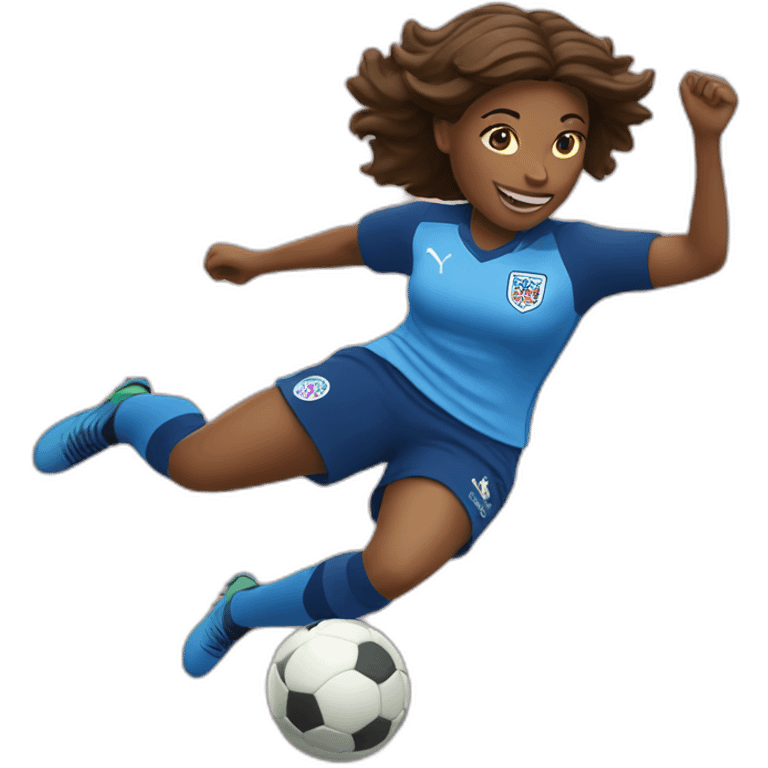 English female soccer player jumping emoji