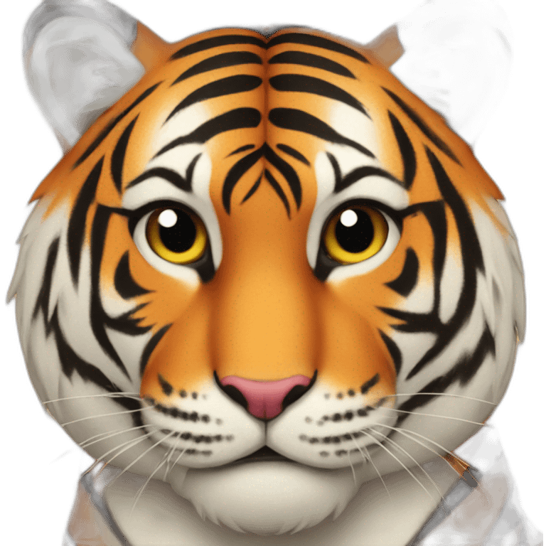 tiger in love emoji