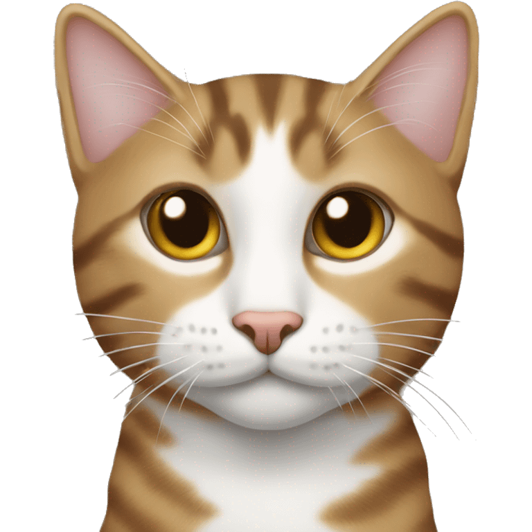 Tabby cat with white nose emoji