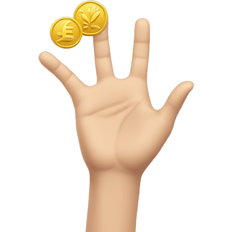 Hand receiving coins emoji