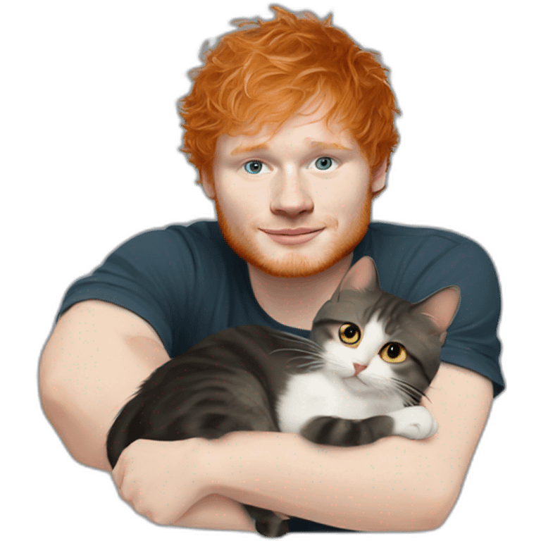 Ed Sheeran with a cat emoji