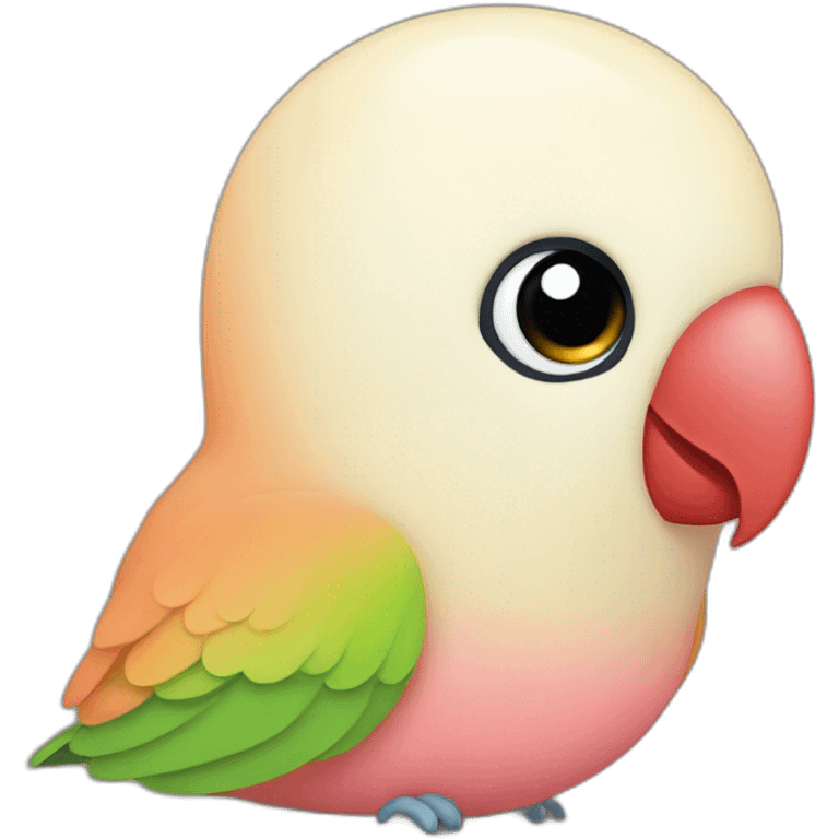 peached face lovebird emoji