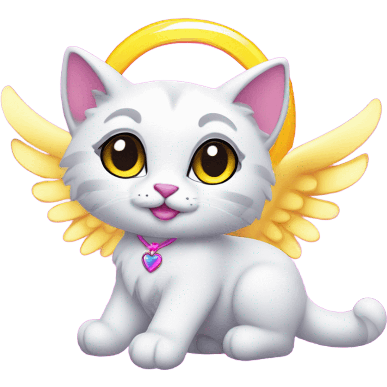 Lisa frank angel cat  emoji