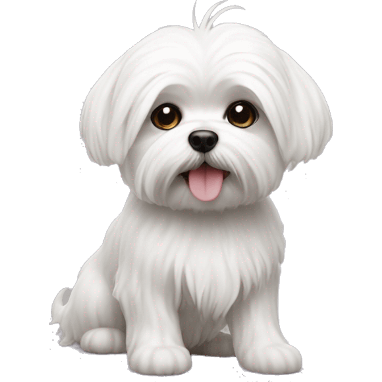 realistic mini maltese dog emoji