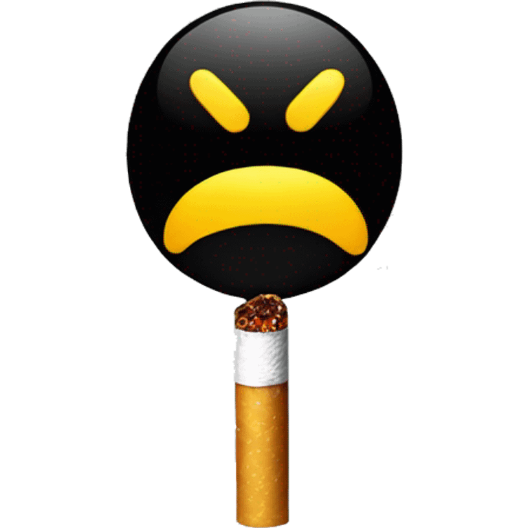 Pacman smoking a cig emoji