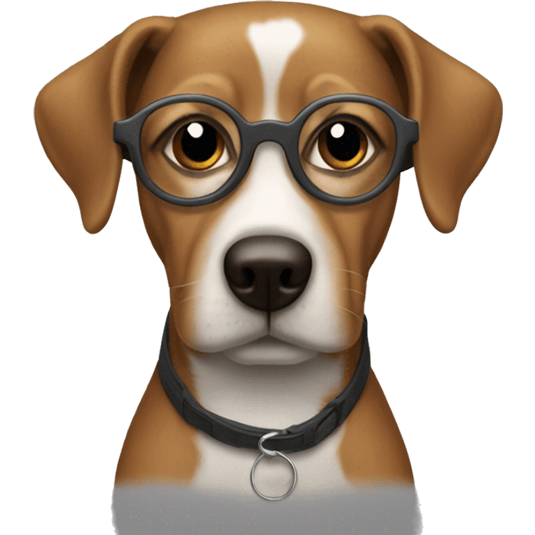 chien à lunettes  emoji