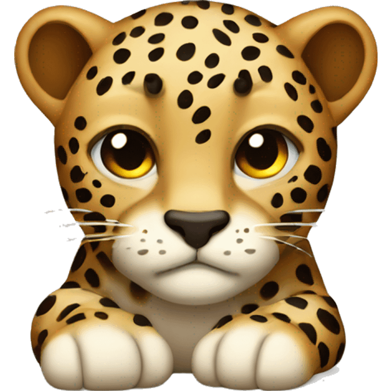 Sleepy leopard emoji