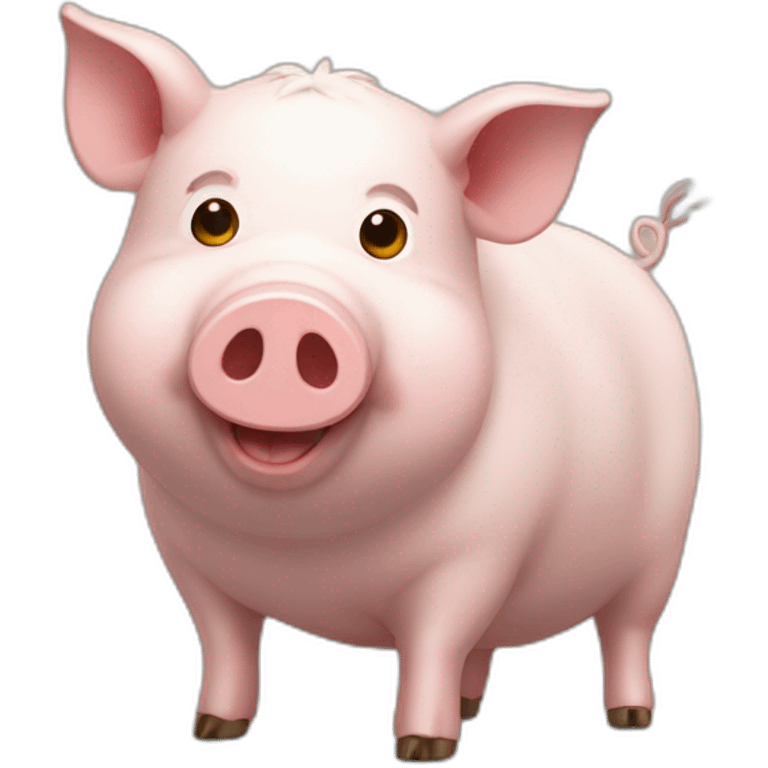 cochon dans une fusée  emoji