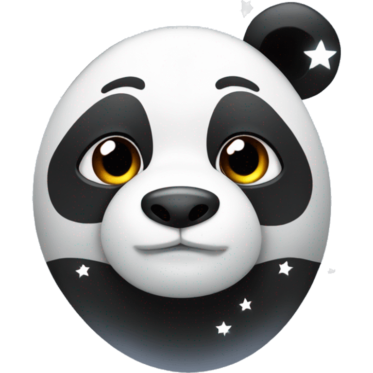 Oso panda con estrellas en los ojos emoji