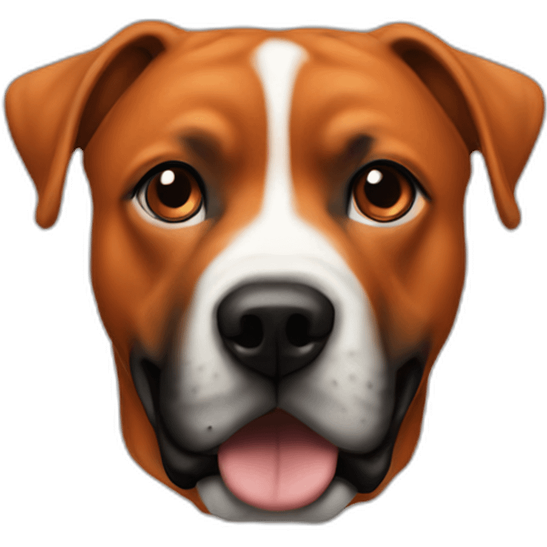 Staffordshire terror orange brown with black nose emoji