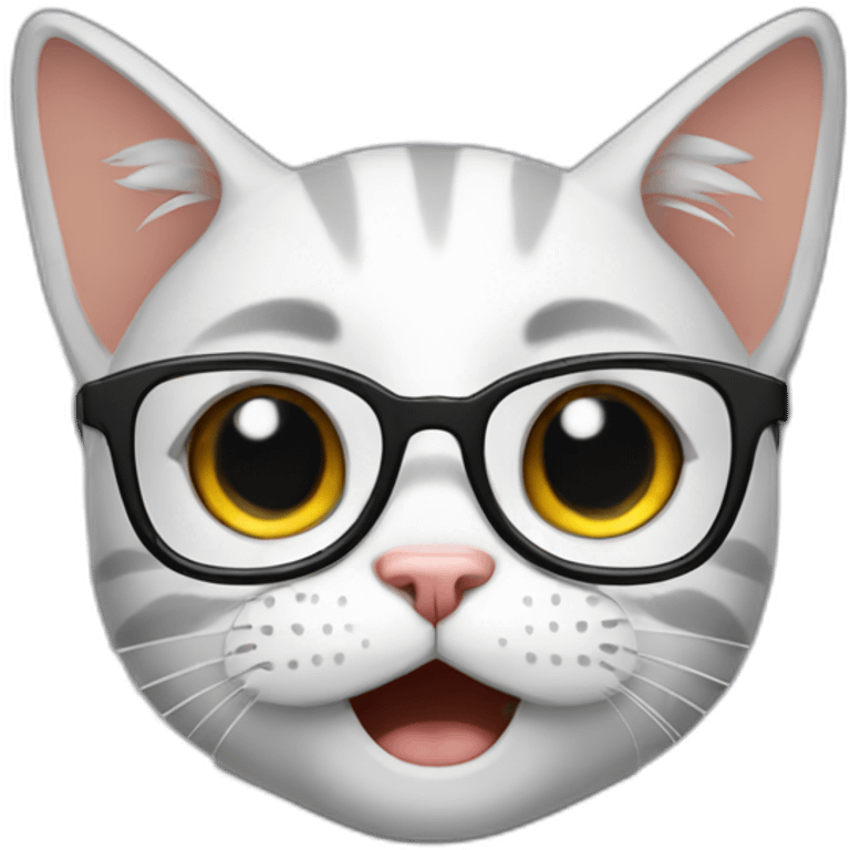 crying geek cat emoji