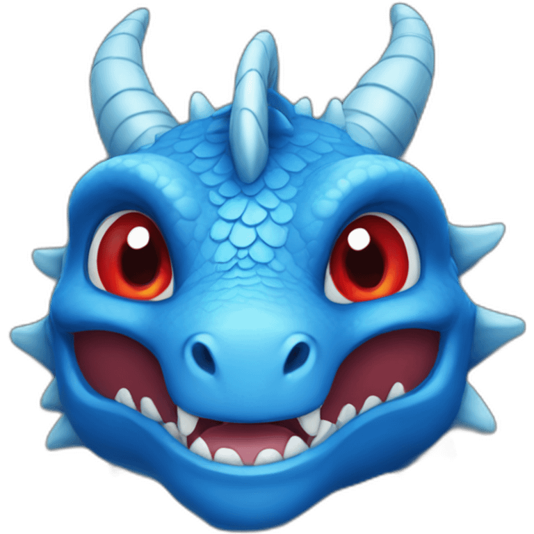 blue dragon with red eyes emoji