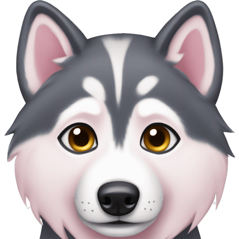 pastel pink husky emoji