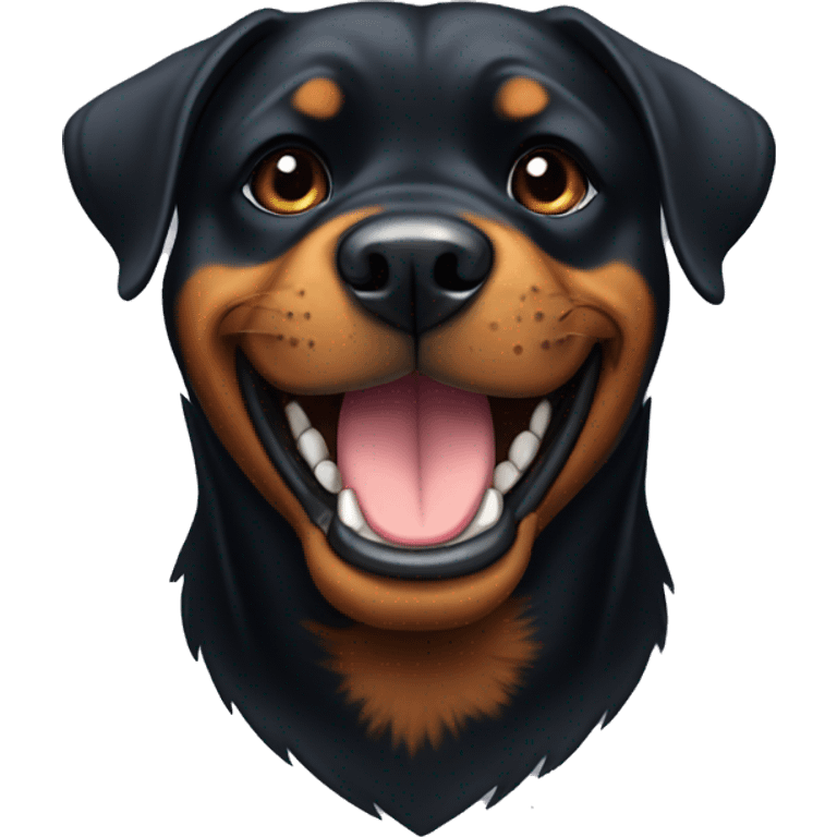 Rottweiler smiling emoji