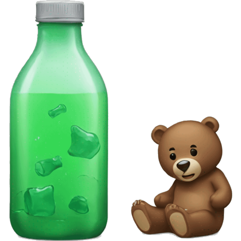 Man with broken root bear bottle  emoji