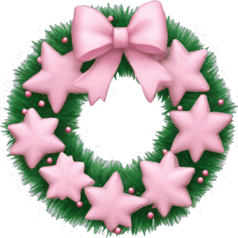 baby pink christmas wreath emoji