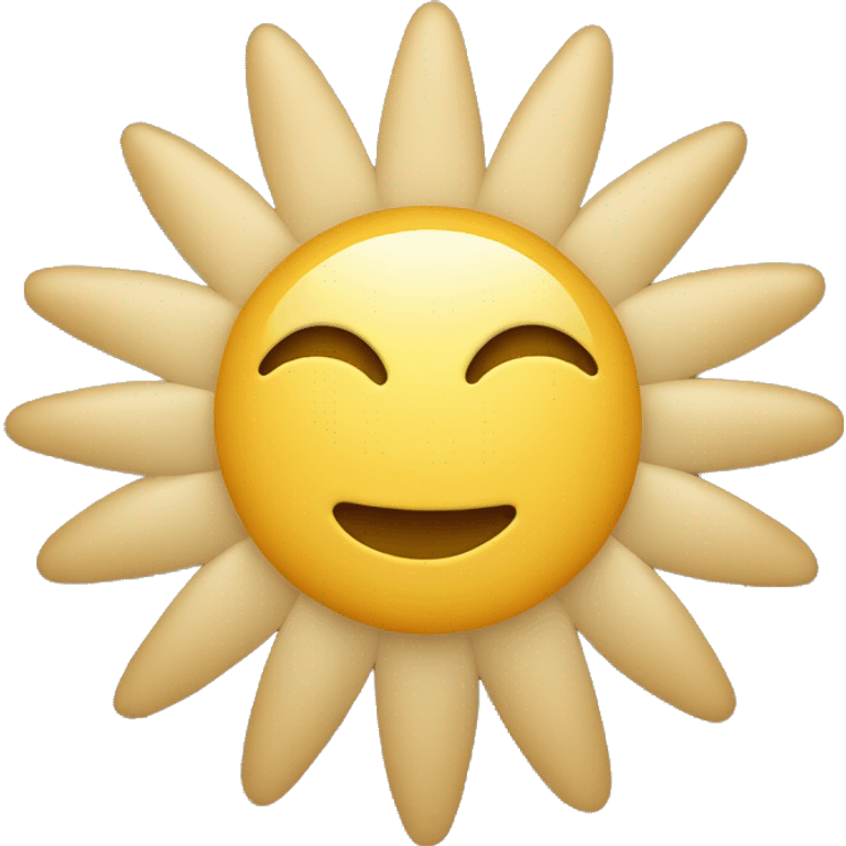 Beige sun emoji