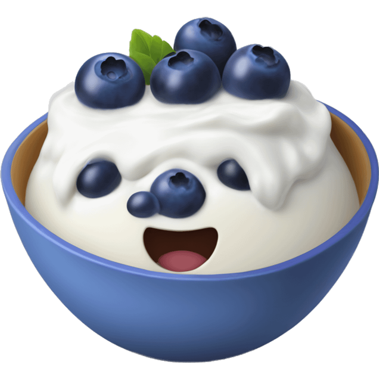 Yogurt bowl blueberry’s emoji