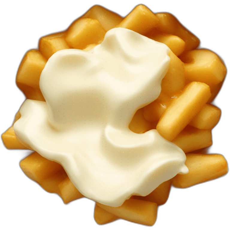 Poutine curd cheese emoji