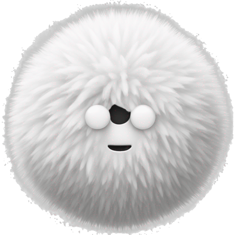 regular white pompom ball with no face emoji