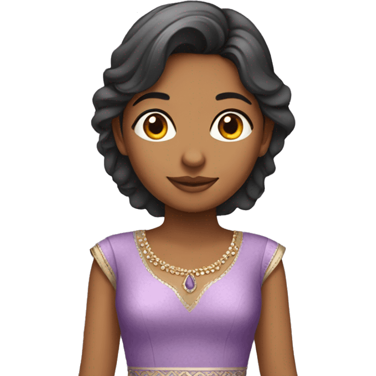 Indian girl in a lavender dress  emoji