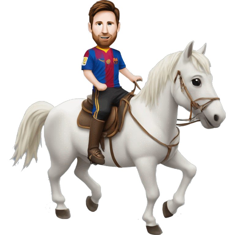 Messi sur un cheval emoji