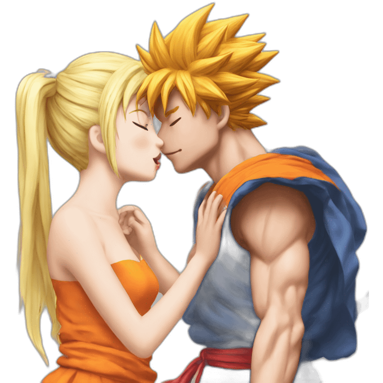 Sangoku kisses a ♥️ emoji