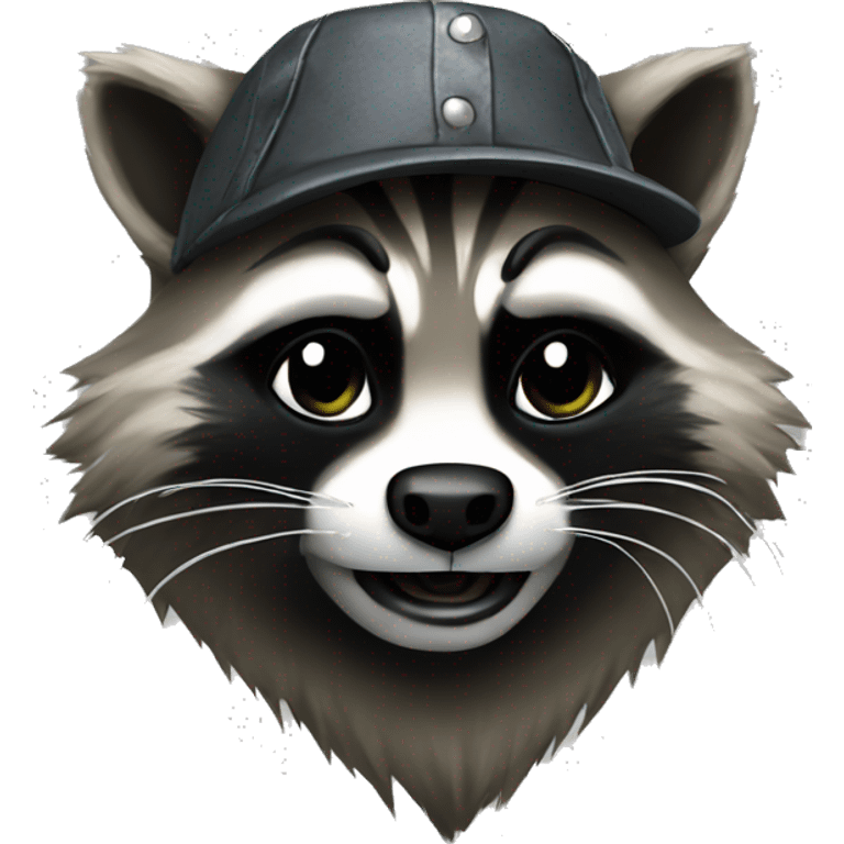 Heavy metal raccoon  emoji