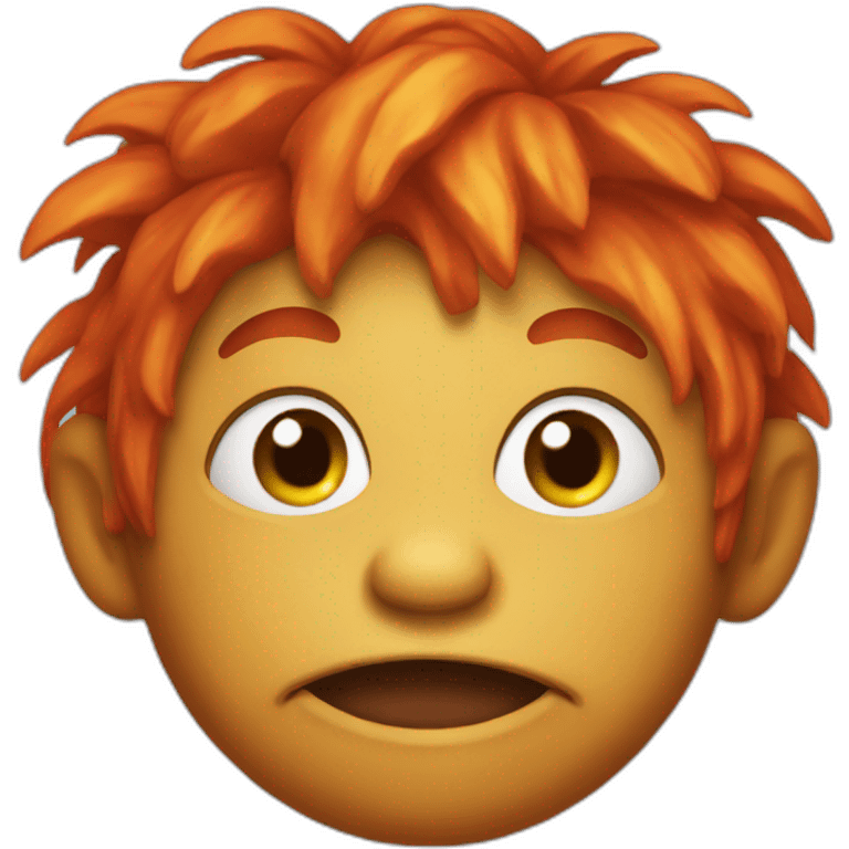 ugly orangatun with red hair emoji