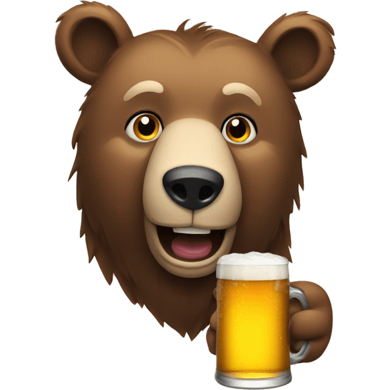 bear drink beer emoji