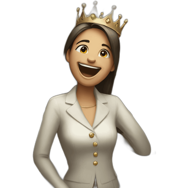 chess queen laughing evily emoji