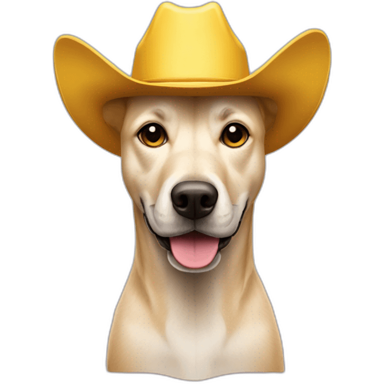 yellow dog cowboy hat emoji